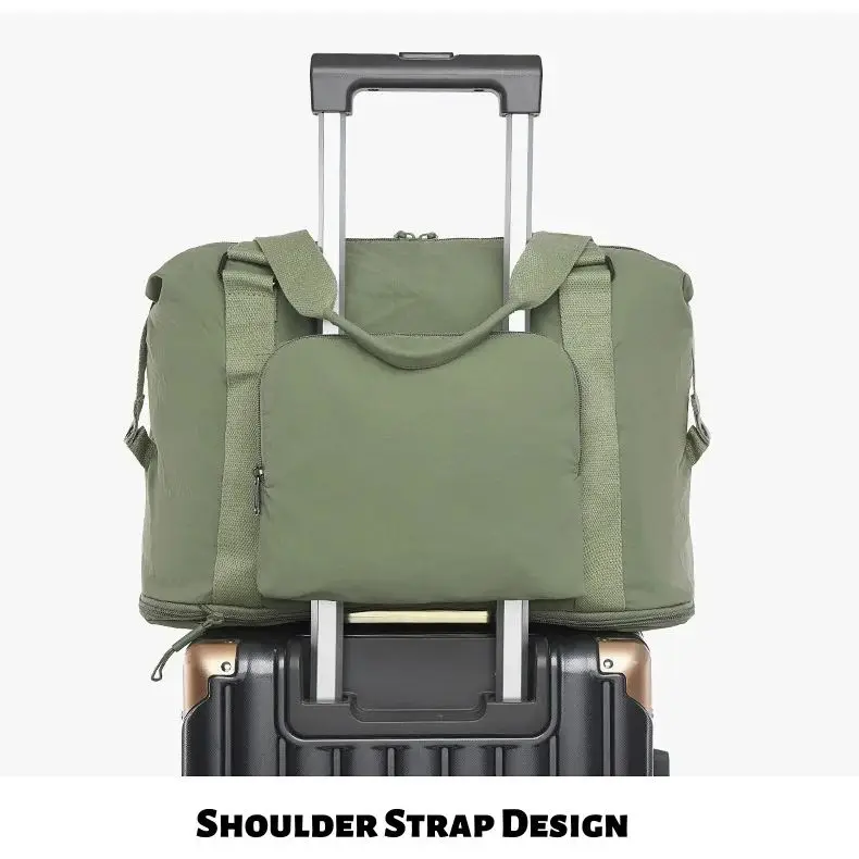 Foldable Expandable Sports Fitness Bag for Women Large Capacity Tote Travel Bag Suitable Handles Lightweight Luggage Bag