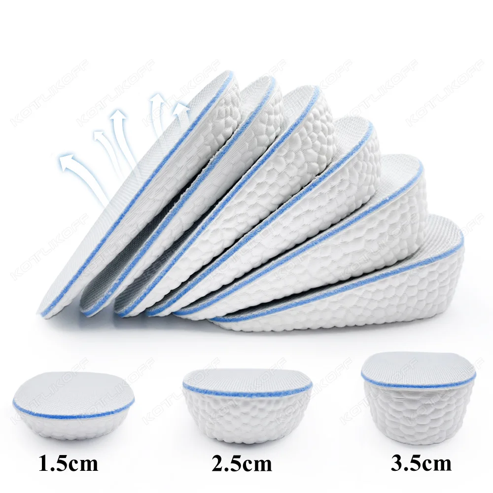 ارتفاع زيادة النعال الإسفنج امتصاص الصدمات كعب وسادة منصات كعب غير مرئية رفع وسادة كعب رفع بطانة حذاء للرجال والنساء