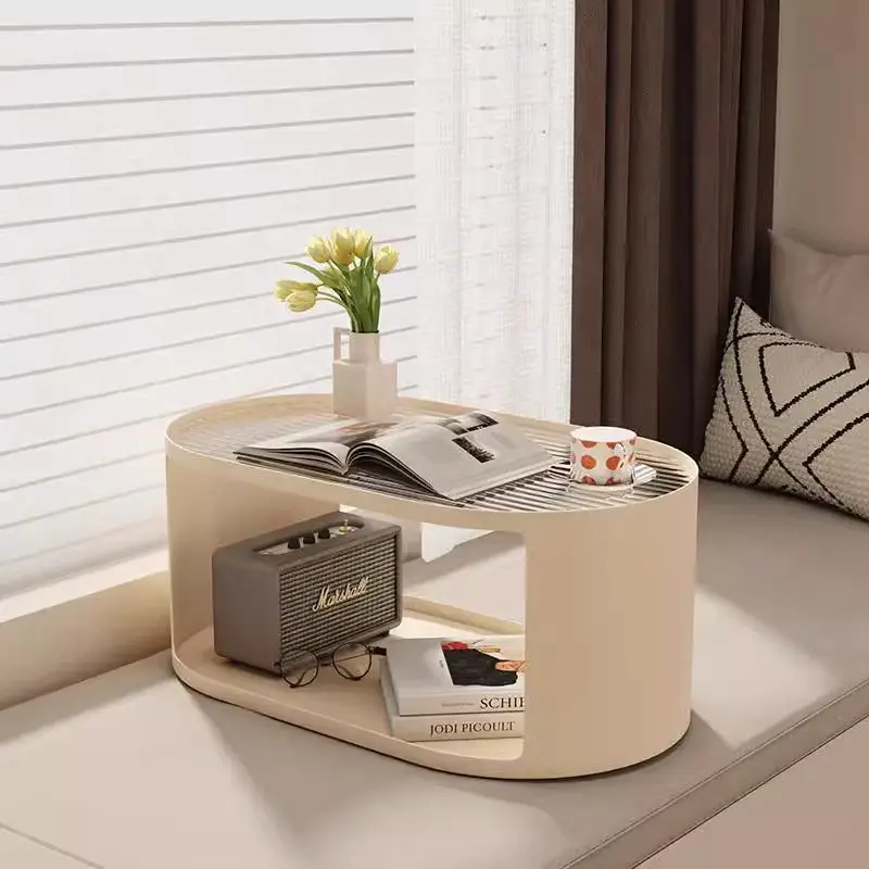 AOLIVIYA Sofa Floor Coffee Tea Table Portable Bed Folding Table Cream Bay Window Tatami Kang Low Desk Simple