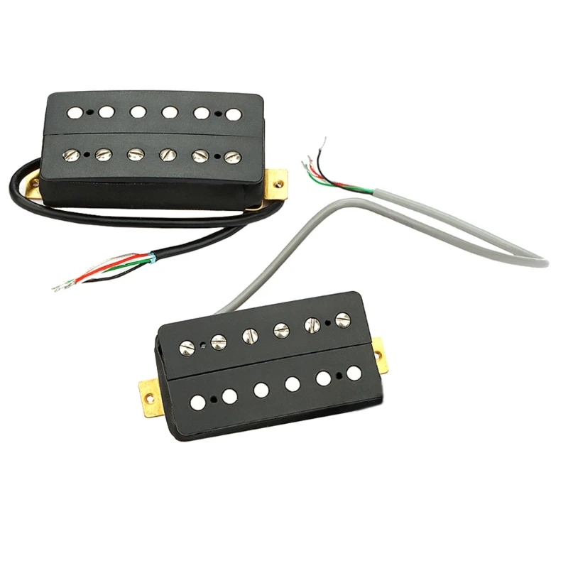 High Output Alnico 5 Electric Guitar Neck & Bridge Pickup Set Double Coil Humbucker Pickups Guitar Replacement Parts