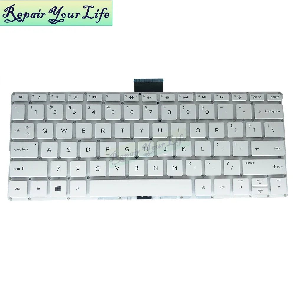 US Notebook Keyboard For HP Pavilion 11-K 11-U M1-U000 11-AB 11-k000 11-K100 11-K024TU 11-K052TU English White Keycaps HPM14K3