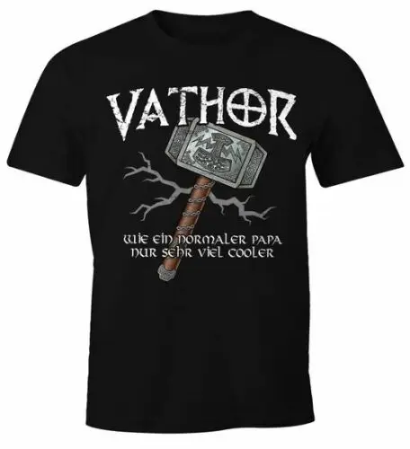 

Herren, охлаждающая футболка Papa Vathor, Веселая футболка, брызговая пародия lustig Thor Geschenk