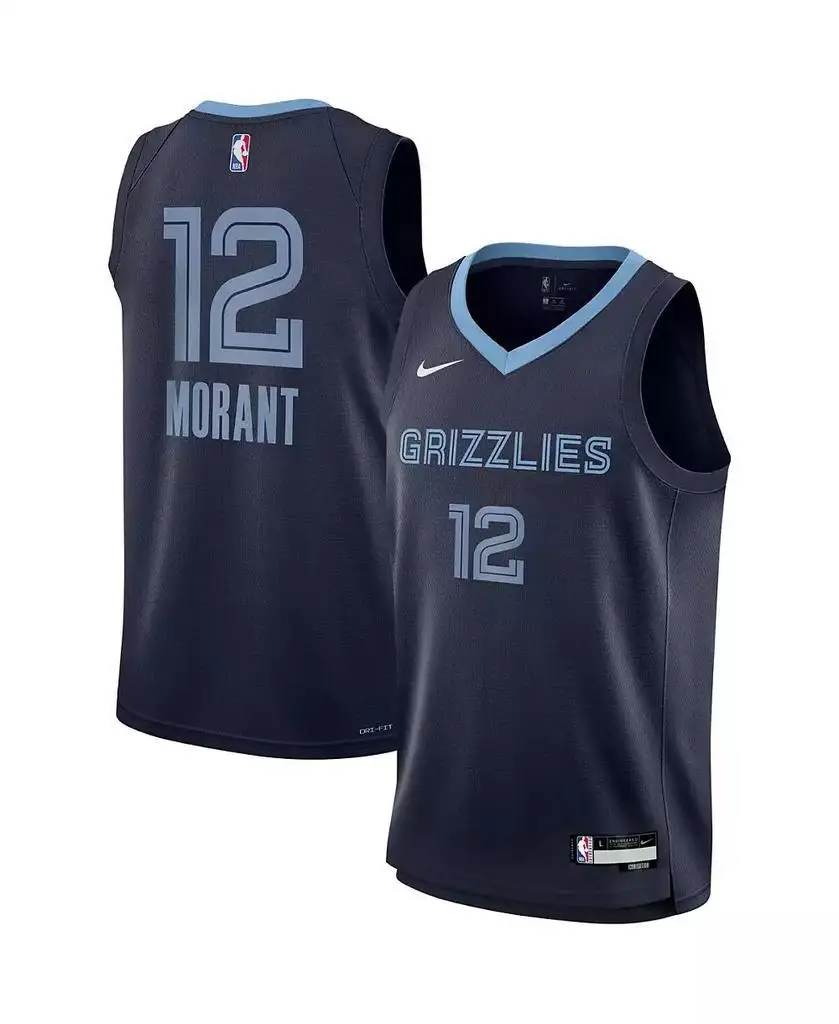 Nike | Big Boys Ja Morant Navy Memphis Grizzlies Swingman Jersey - Icon Edition