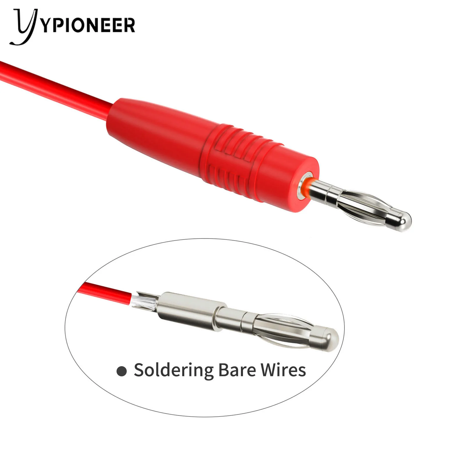 Ypioneer 10PCS 25A 4mm Banana Plug Nickel-plated Copper Pin High Current Connectors for Speaker Wire/Electrical DIY Multimeter