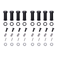 X18A-2 Set 12Mm Aluminum Wheel Hex Adapters Long 29Mm Extension RC Car Conversion Parts For 1/12 Wltoys 12428 12423 Black