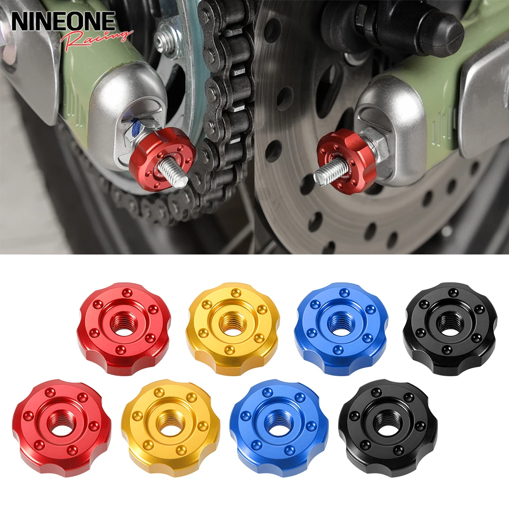 

For Honda Hunter Cub CT125 Super Cub 50 110 C125 Chain Adjustment Nuts Adjuster Screws Bolts DAX125 Monkey125 Grom Motorcycles