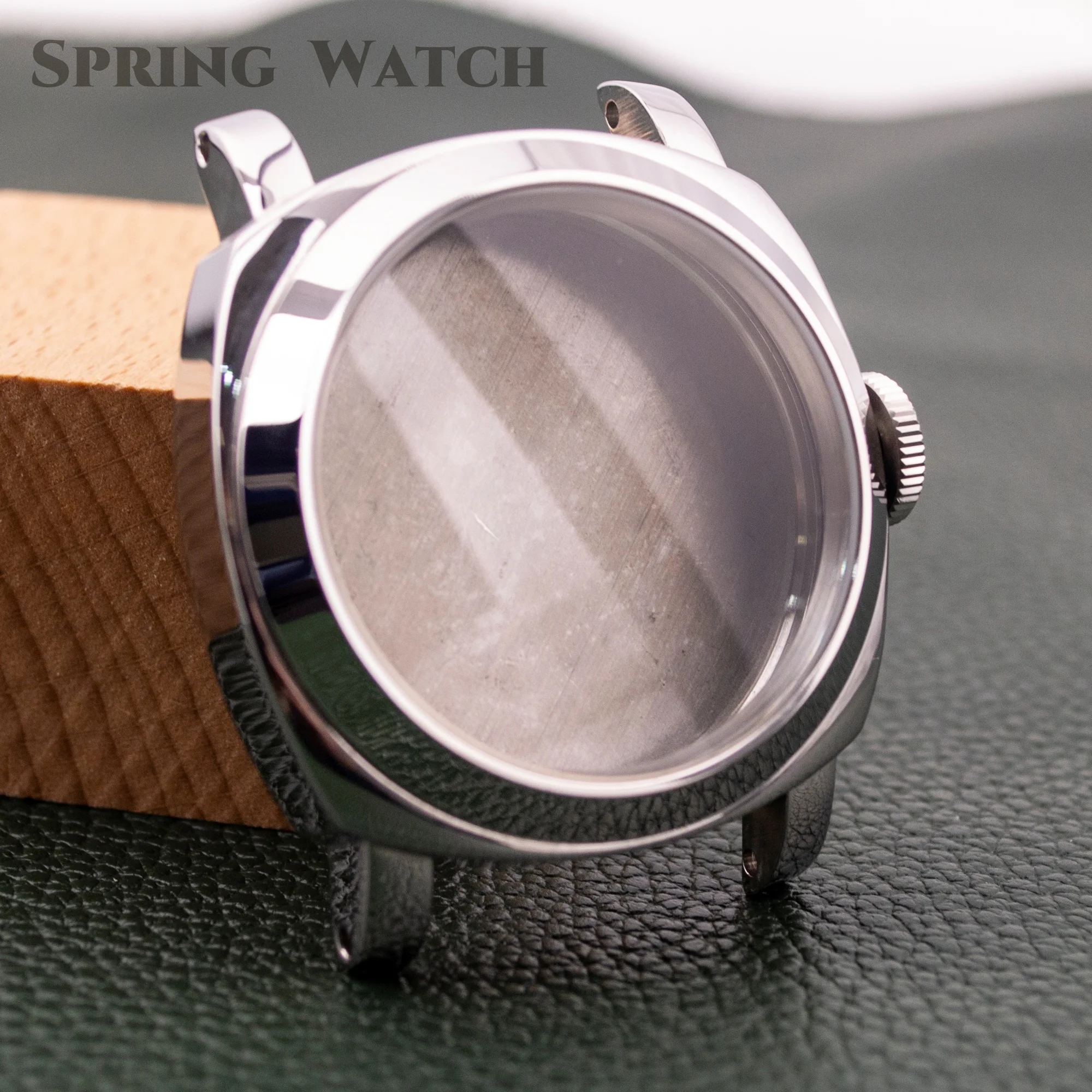 44mm Case for PAM 5218 Vintage Retro Watch Case Sapphire Glass Stainless Steel Case fit CG 6497/6498/ST3600 Movement Watch Parts