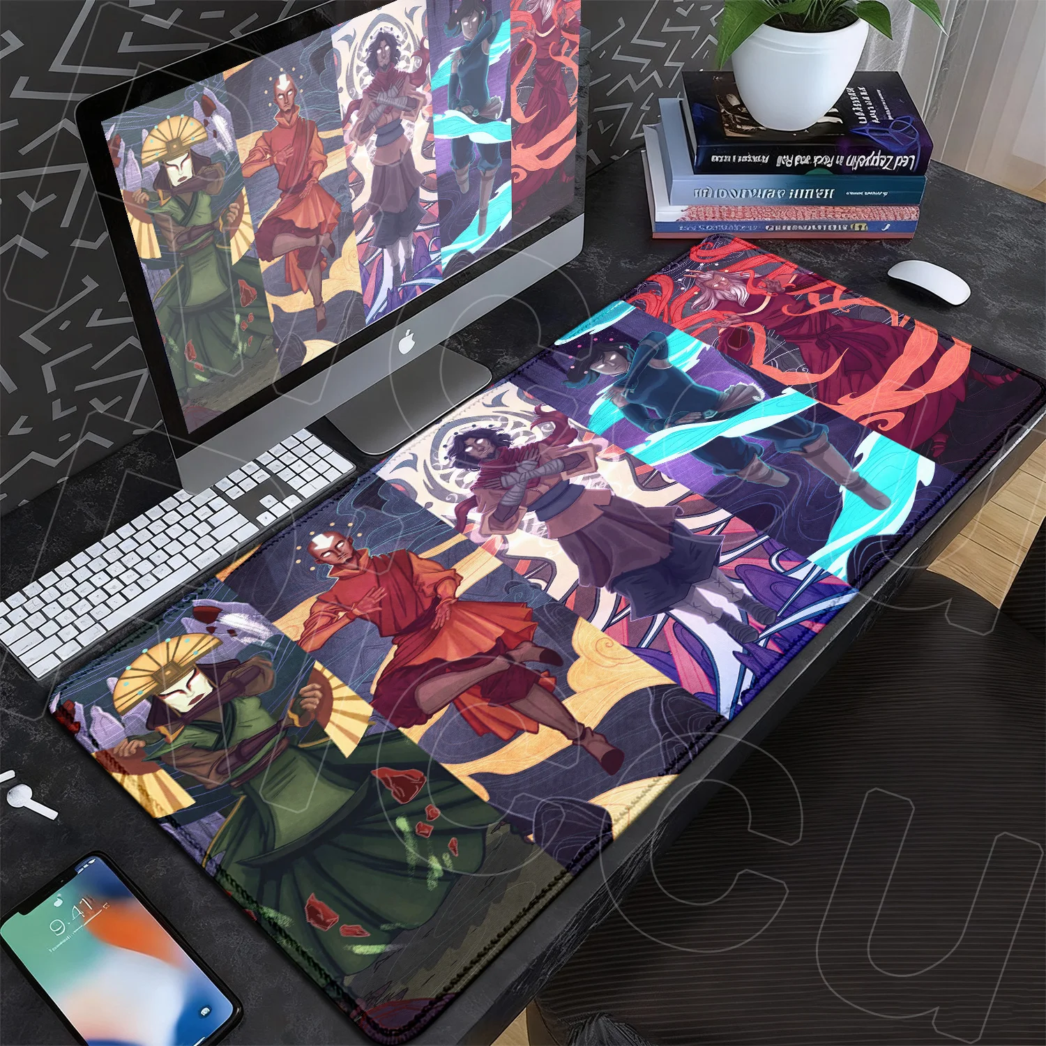 

Anime Mousepad XXL Computer Office Long Keyboard Rug A-Avatar The Last Airbender Lock Edge Gamer Deskmat Student Writing Cushion