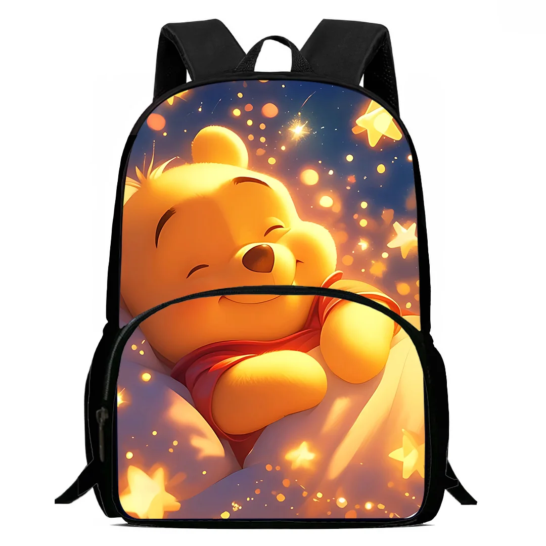 Cartoon Winnie the Pooh Kids Backpacks Boys and Girls Student Birthday Gift Child School Bags  Capacity Camping Durable Rucksack