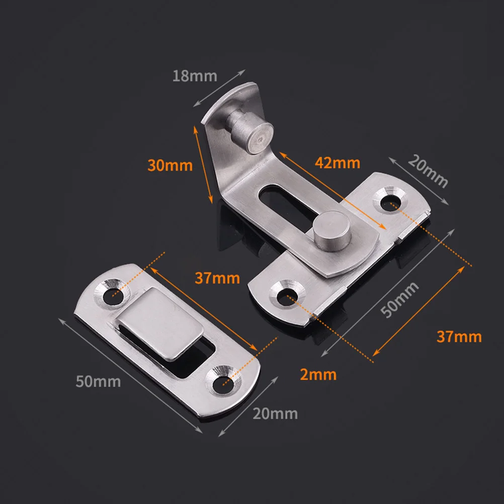 

1Pcs Stainless Steel Lock Hasp Latch Anti-Rust Sliding Door Lock for Home Window Cabinet Drawer Furniture Security