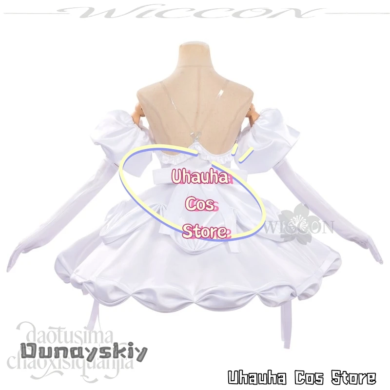 CR7.8*Zombie Stage Alien Stage Cosplay Sua New Idol Stage Performance Outfit White Elegant Dress Sweet Lolita 3D Mask Halloween view 5