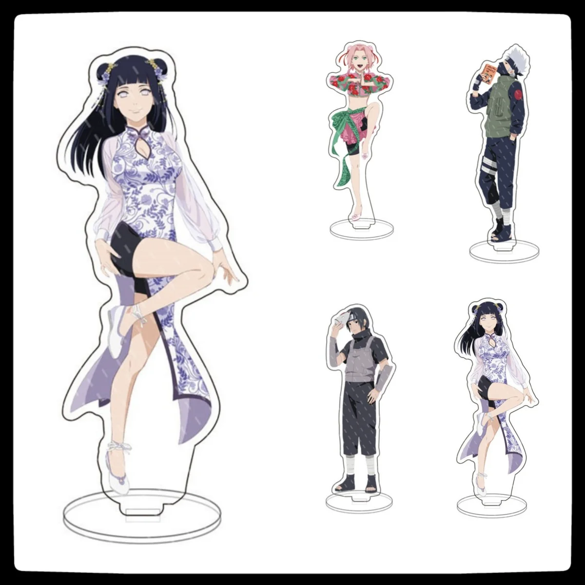 Japan Naruto Acrylic Stand Shippuden Uchiha Sasuke Sakura Desktop Decoration Doll anime figure character Christmas gift 15cm