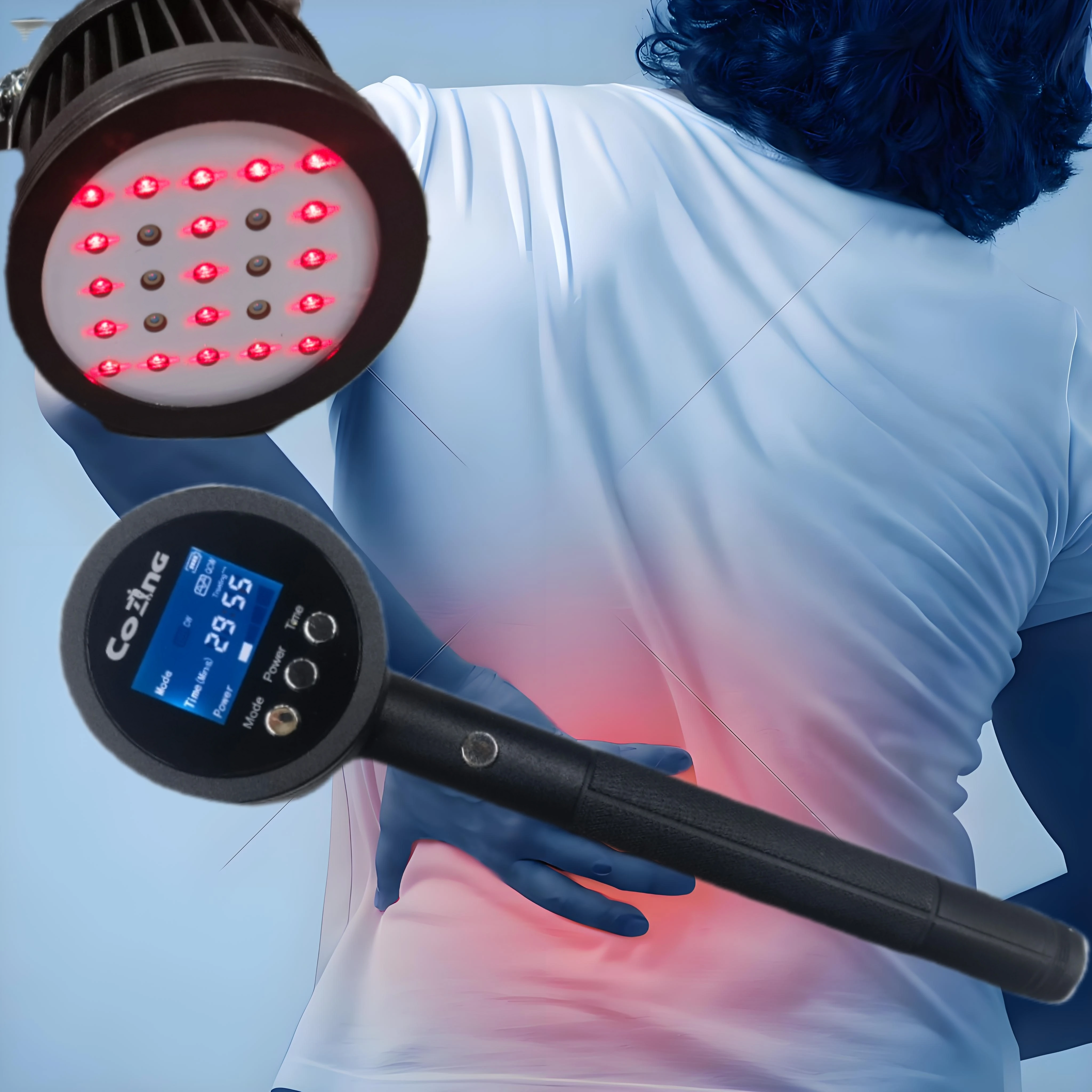 

Профессиональный лазерный терапевтический аппарат 5 Вт для снятия боли - двойная длина волны 650 нм/808 нм для людей и животных (HLKGO-T05)