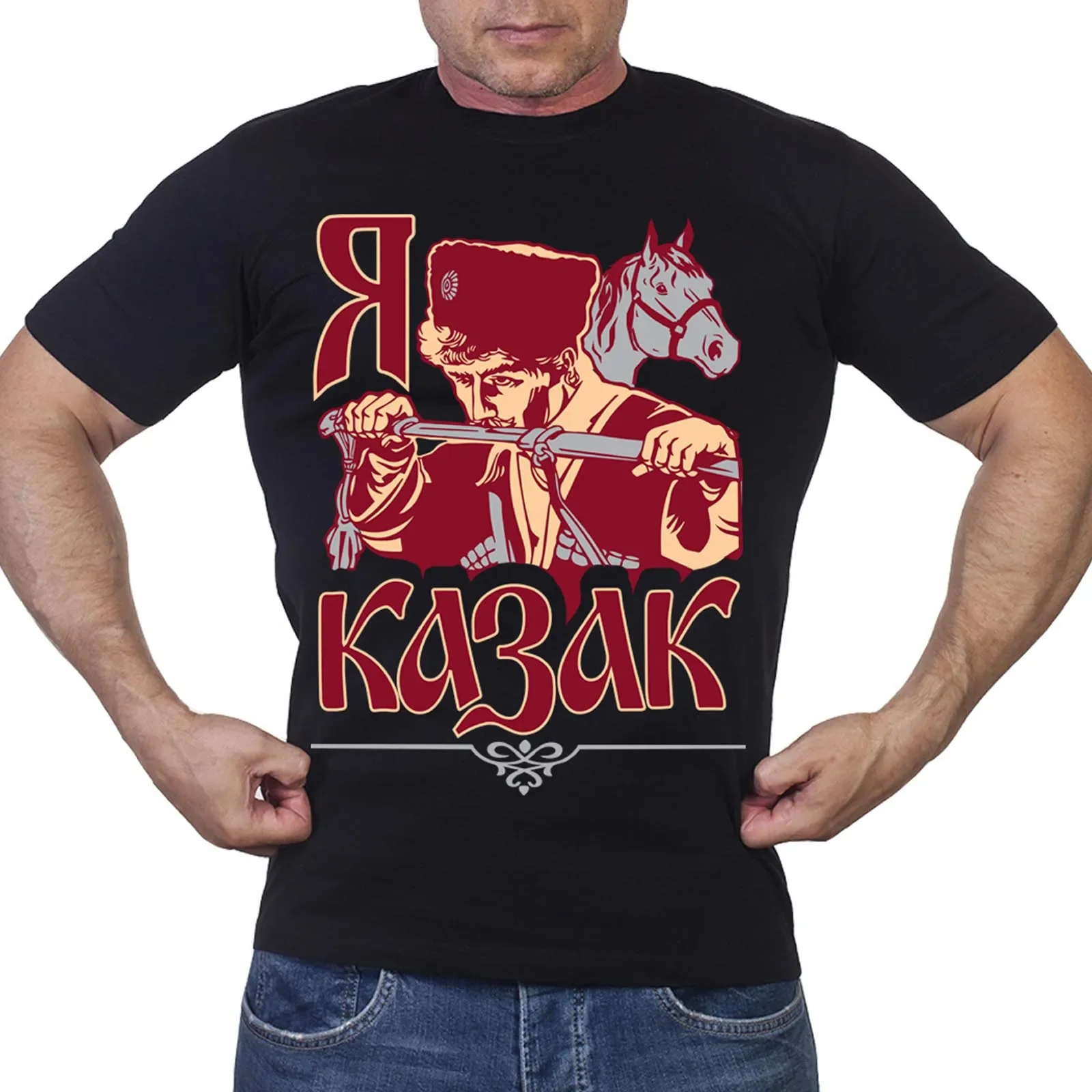 Russian Cossack Warriors T Shirt. 100% Cotton Short Sleeve O-Neck Casual T-shirt Loose Top New Size S-3XL