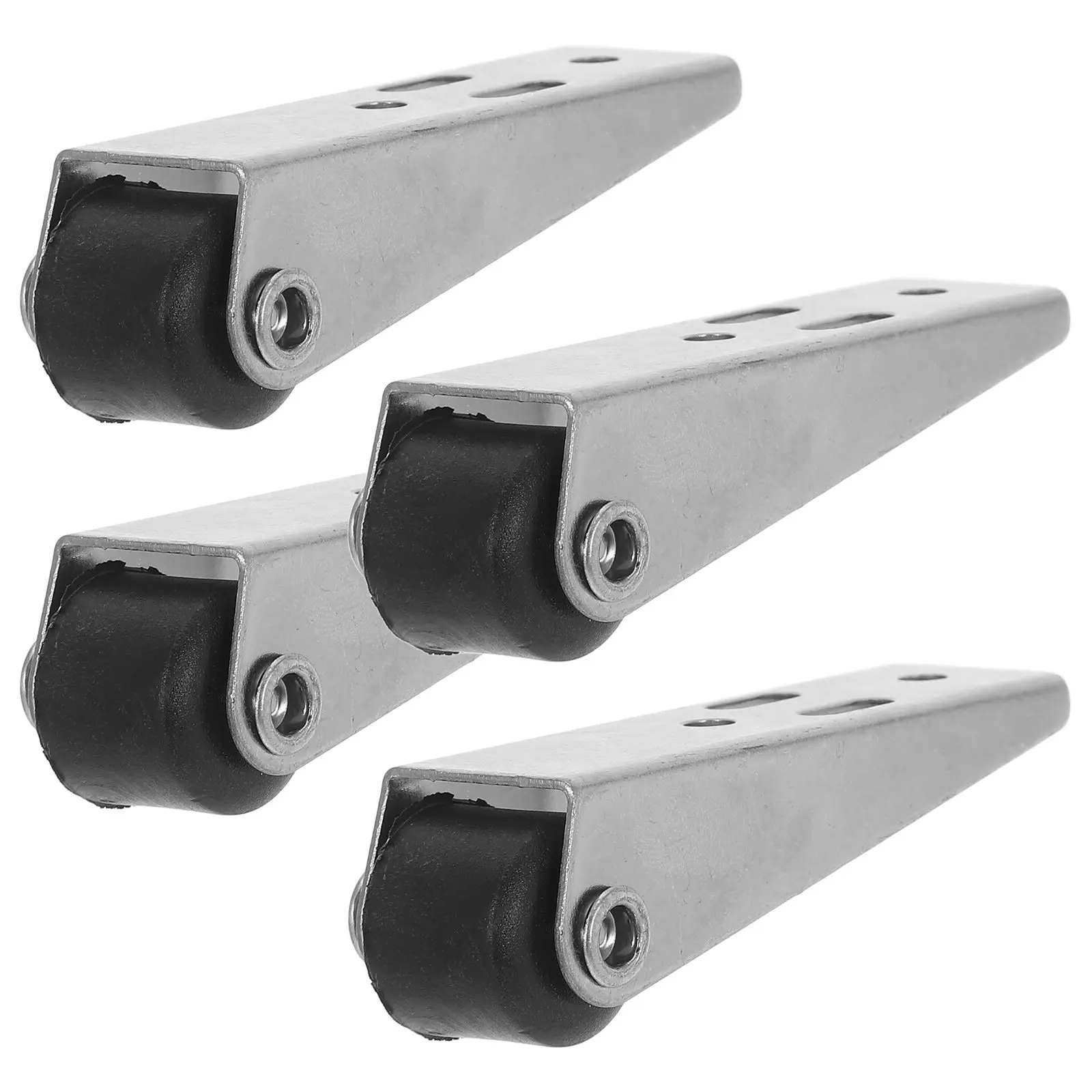 4 Pcs Track Pulley Barn Door Wheels Sliding Casters Pocket Rollers Cabinet Closet Kit Nylon Replacement