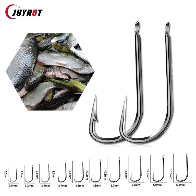 50 Pcs/Bag 0.5#/0.8#/1#/2#/5#/10# Fishing Hooks High Carbon Steel Lzu Sharp Crucian Carp Hooks Bulk Outdoor Fishing Equipment