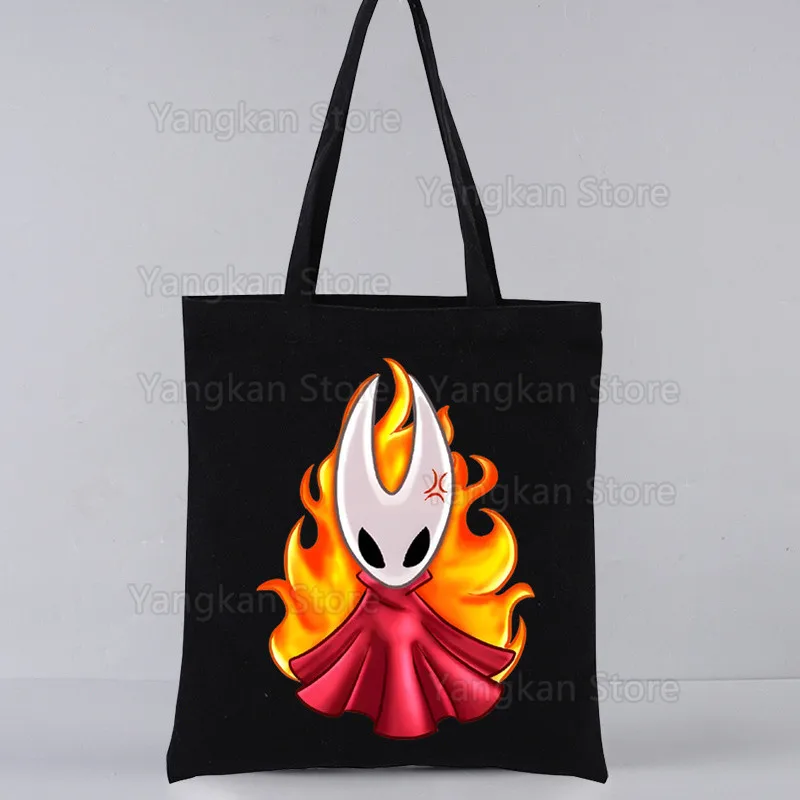 

Холстовая сумка на плечо Hollow Knight Silksong, большая вместительная сумка, сумки для покупок, сумки для книг, сумка для девочек