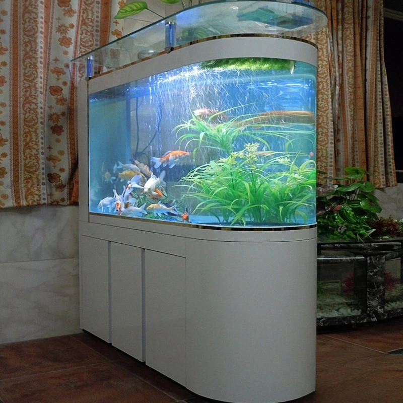 Большой экран пуля гостиная бытовой экологический аквариум для рыб средний ультра-белый стеклянный фильтр для рыб