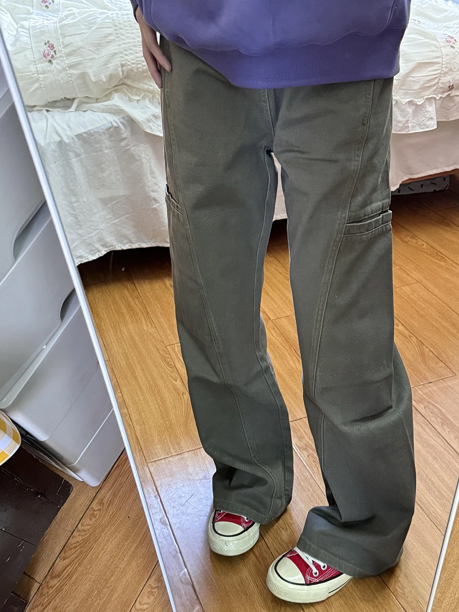 

Cleanfit Straight Leg Men's Workwear Jeans Spring Autumn Vintage Waed Denim Pants Trousers for Logging Casual Loose Fit