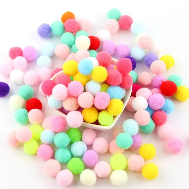 Fluffy Soft Pompom Pom Poms Balls 10mm 15mm 20mm 25mm 30mm Pompones DIY Handmade Sewing Craft Kids Toy Christmas Wedding Deco