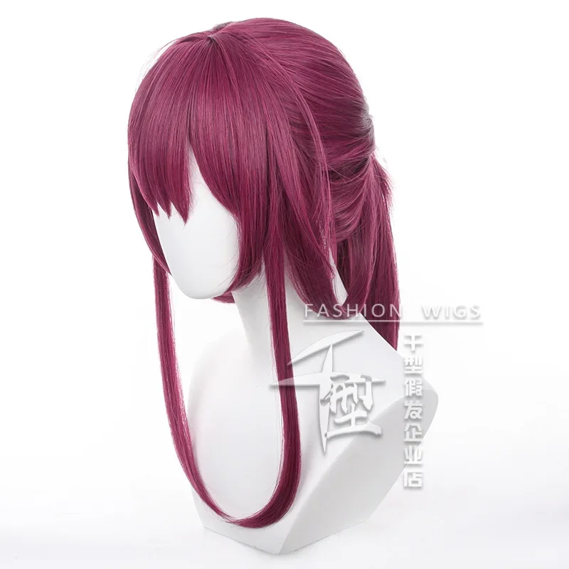 Game Honkai Star Rail Kafka Cosplay Wig 45cm Rose Purple Heat Resistant Synthetic Anime Wigs Simulated Scalp Kafka Wigs