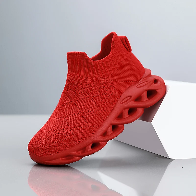 

All-scene Kids Sport Trainers Summer Air Mesh Elastic Outsole Anti-wear Running Footwear for Daily Life Scenes