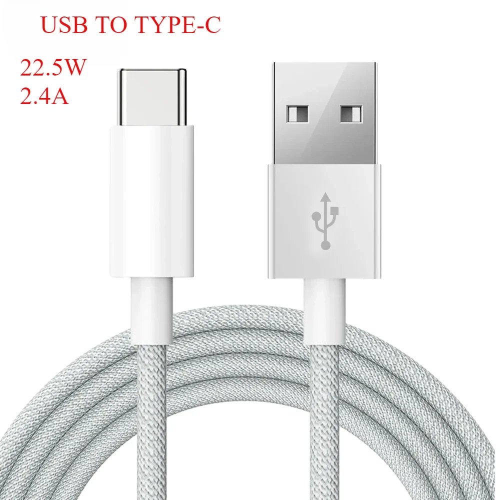 USB C  Cable Fast Charging USB A To Type C Nylon Braided Cord for IPhone 15 Huawei Xiaomi 13 Redmi 12 Samsung Mobile Phone