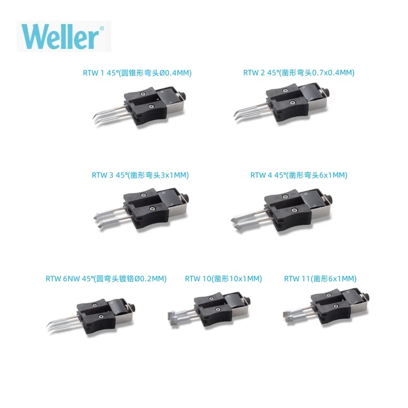 Weller RTW1/RTW2/RTW3/RTW4/RTW 6NW/RTW8/RTW9/RTW10/RTW11 Soldering Iron Tips Soldering Tweezers For WMRT WXMT Handle Replacement