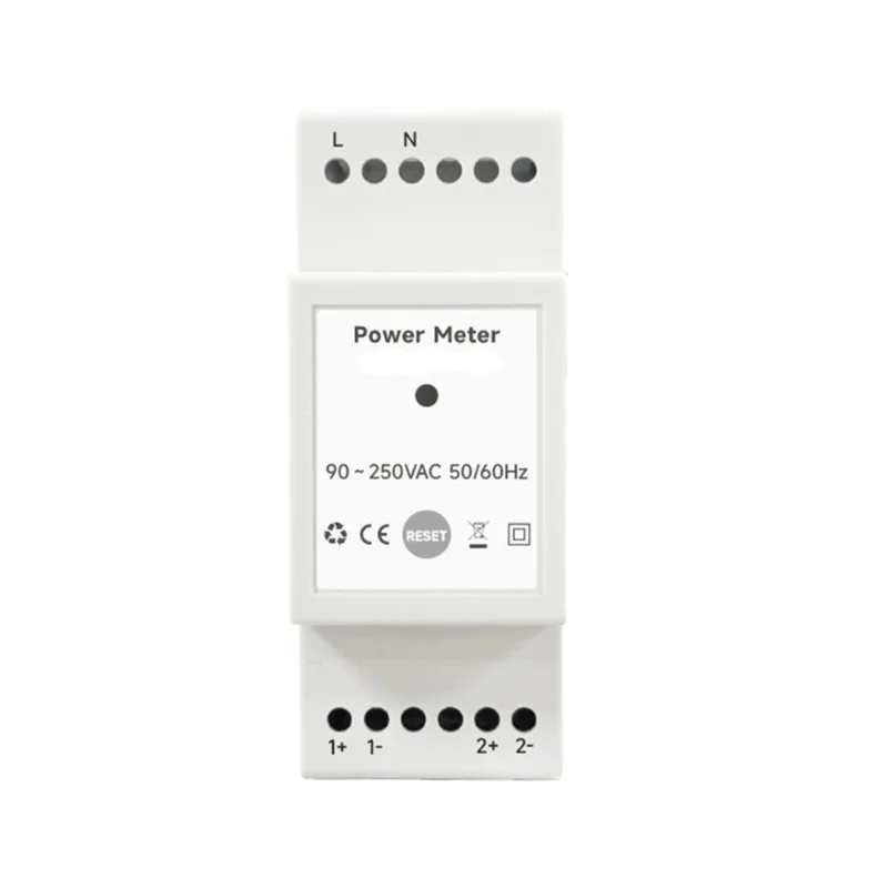 Smart WiFi Energy Meter 80A with 2 CT Clamps for Power Monitoring and Electricity Consumption Tracking