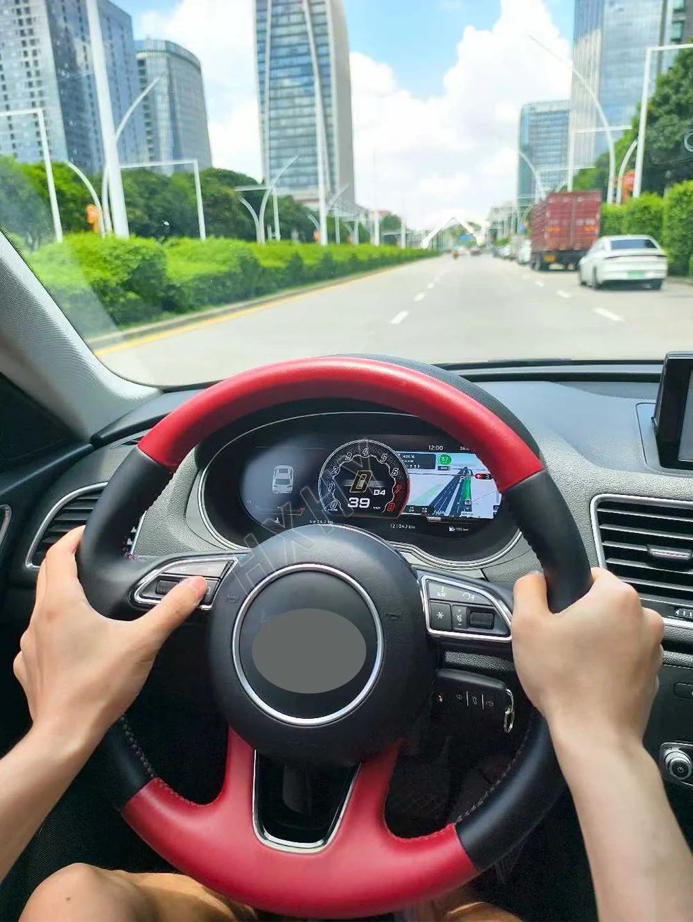 أداة العنقودية الرقمية الجديدة للسيارة CockPit لأودي Q3 2012-2018 LCD مركز عداد السرعة لوحة القيادة لاعب نظام لينكس #5