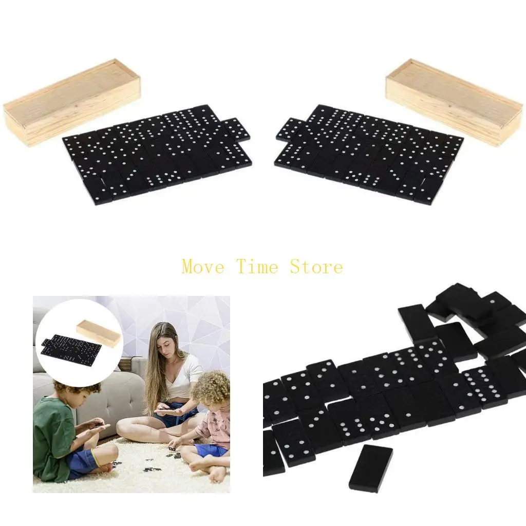 

92ME 28 шт. деревянная настольная игра домино для путешествий забавная настольная игра домино детская игрушка для творческого и