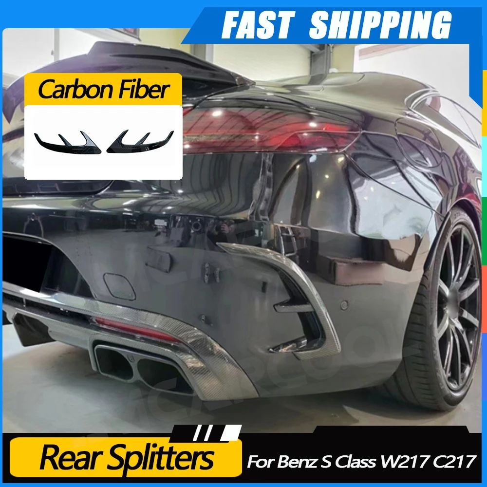 

JMCARCOOL Rear Bumper Spoiler Air Vent Trim for Benz S Class W217 C217 S63 S65 For AMG Coupe 2014-2019 Side Canard Car Body Kits