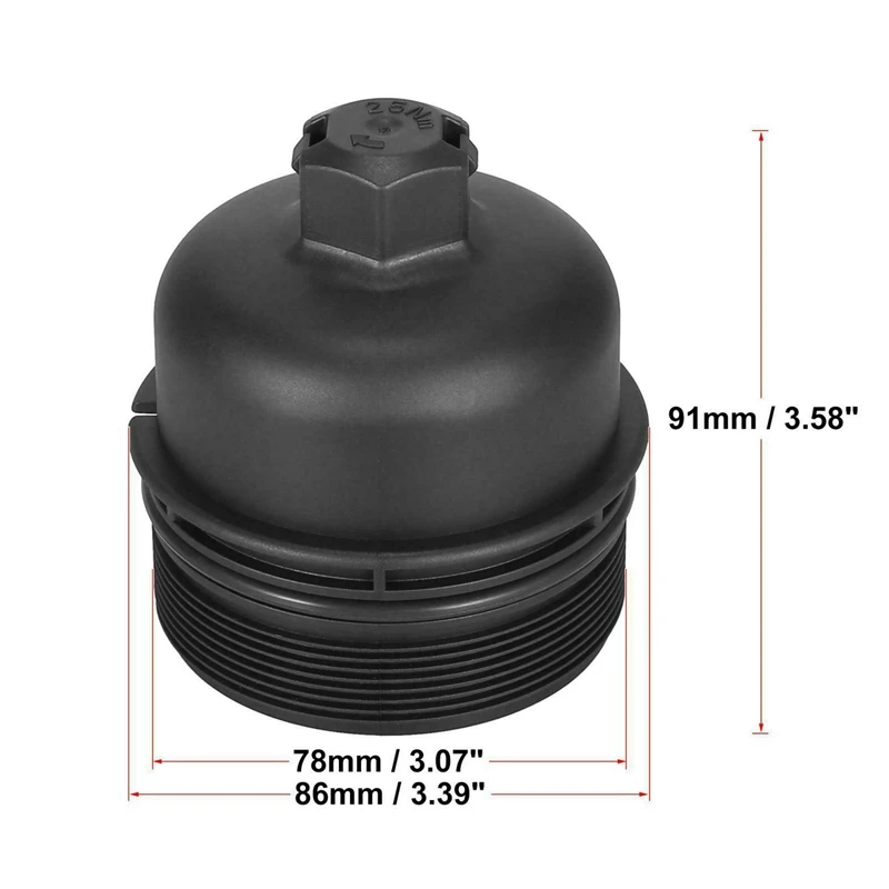 3X Engine Oil Filter Housing Cover Cap For Land Rover Freelander 2 2006-2014 For Range Rover Evoque LR006205