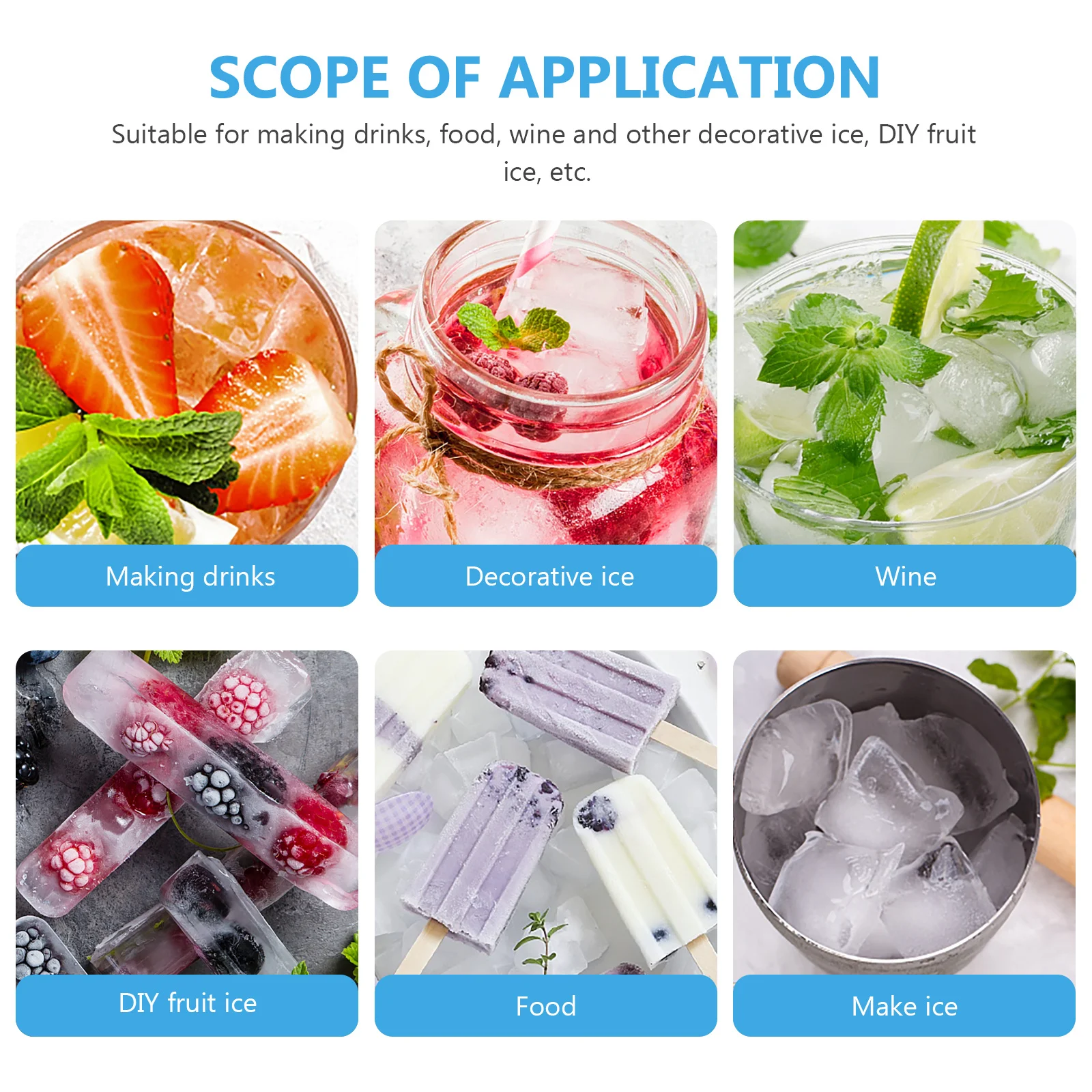 

3Pcs Ice Cube Mold Multi- -Type with Cover Leakproof Ice Maker for Freezer Kitchen Use Kitchen Gadgets