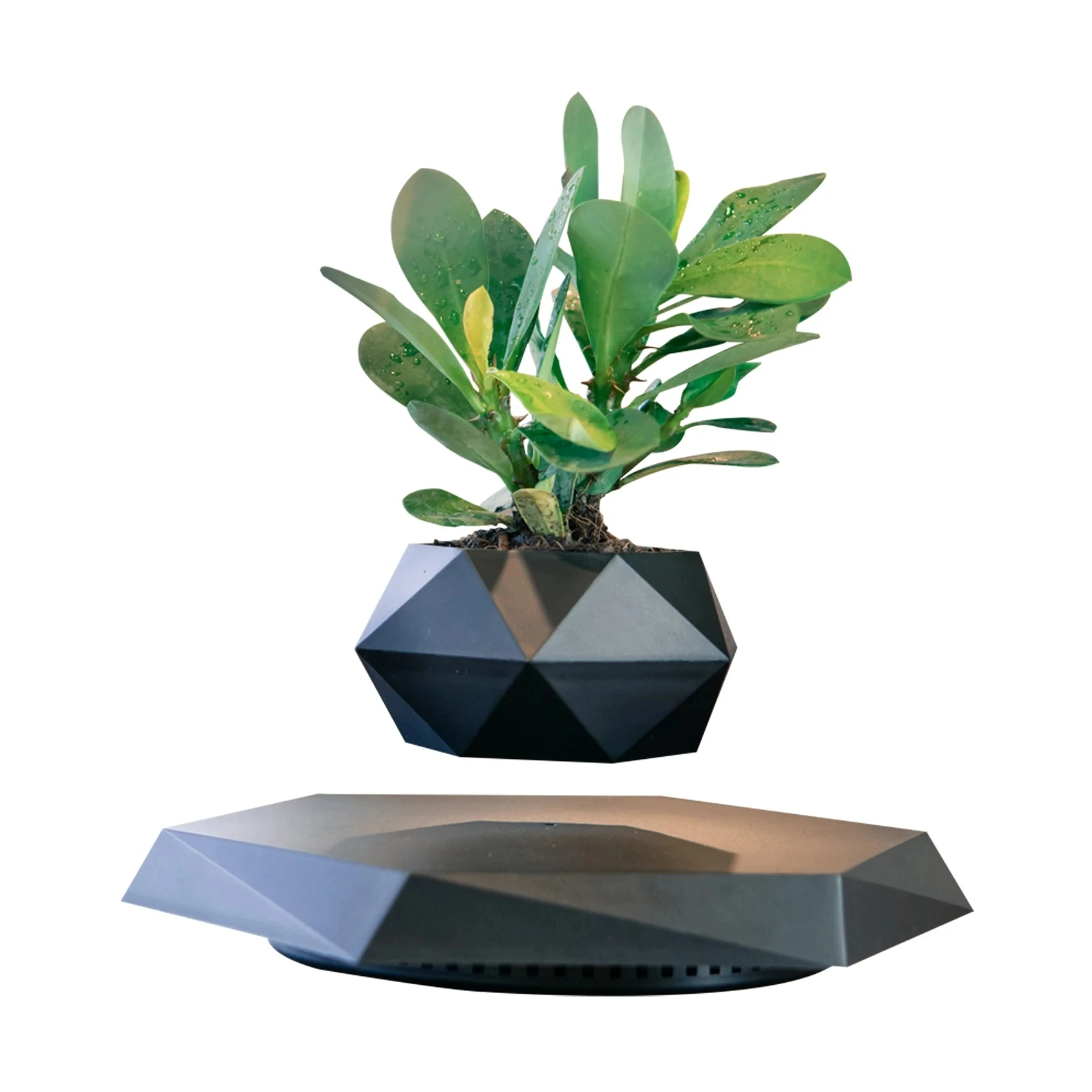 Novo levitação de ar bonsai pote rotação plantadores levitação magnética flor flutuante vaso planta para decoração mesa presentes