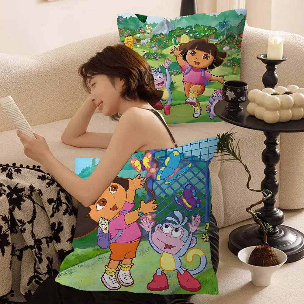 

TV D-Dora The Animation Explorer Pillowcase Toon Gift Cushion Cover Bedroom Home Sofa Chair Seat Decor Pillow Case
