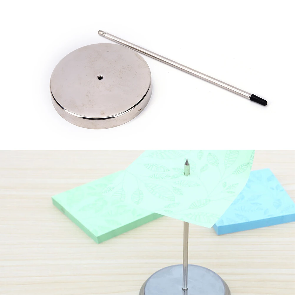 1Pcs Safe Memo Holder Spike Stick Straight Rod Metal Receipt Bill Paper Note Holder Spike with Stand