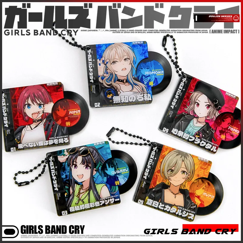 GIRLS BAND CRY TOMO EBIZUKA SUBARU AWA MOMOKA KAWARAGI NINA ISERI rupa CD estilo acrílico llavero coleccionar regalo