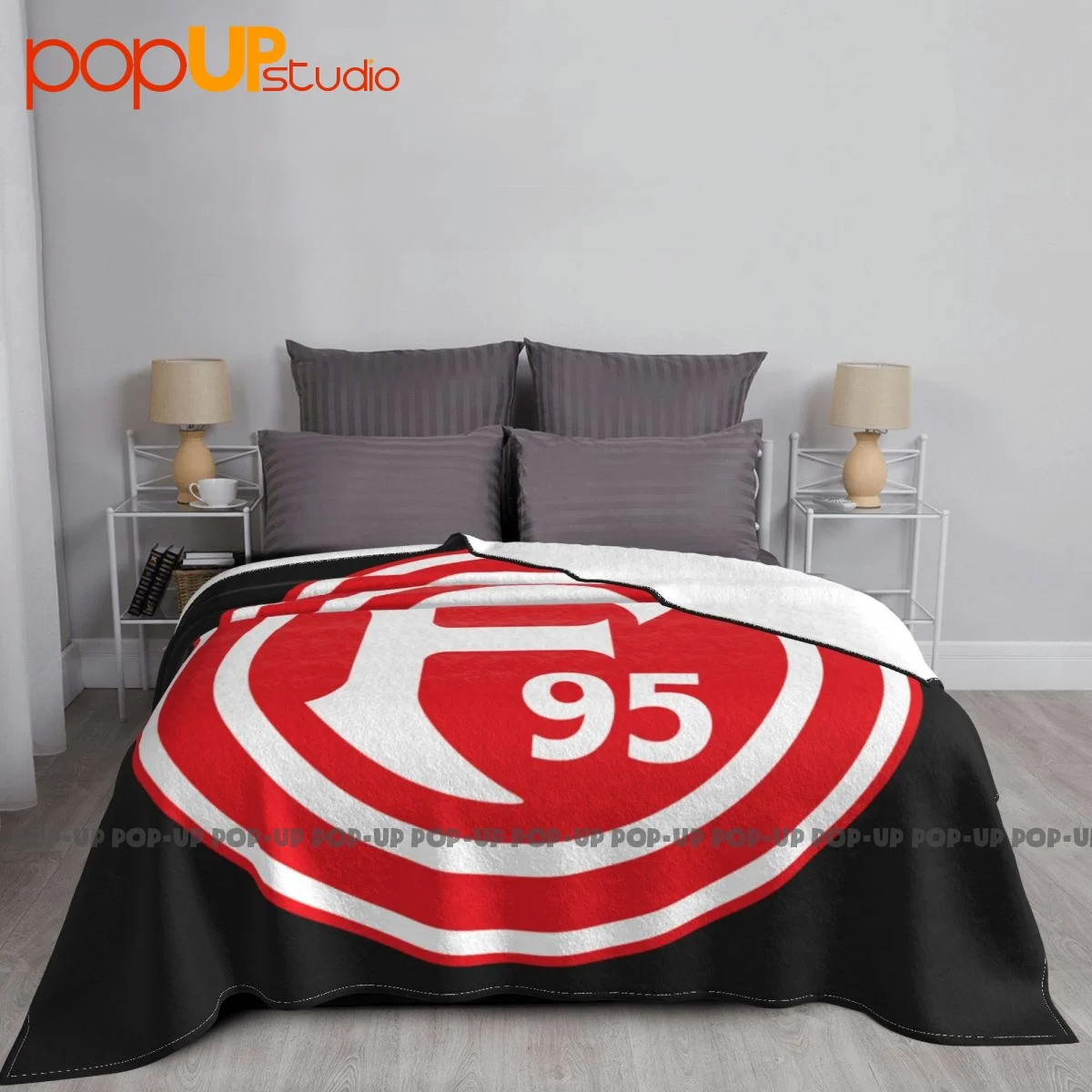 Fortuna Dusseldorf 1895 Germany Bundesliga Soccer Blanket Flannel Dual Purpose Faux Fur Mink