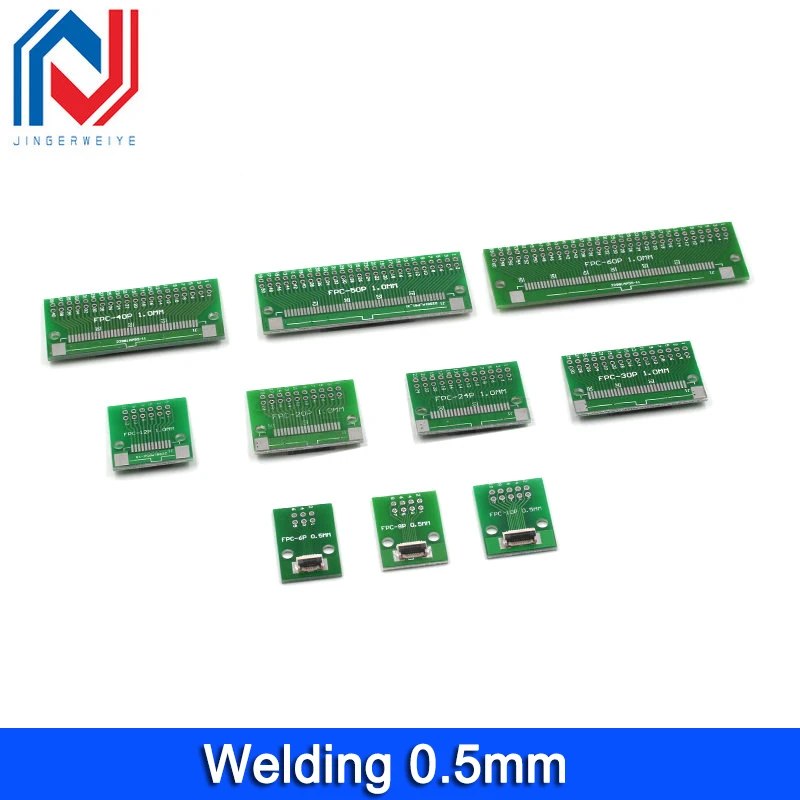 Placa Adaptadora FPC/FFC 0.5/1.0MM Cable Plano de Transferencia Inserción Directa Conector de Espaciado DIY 6P/8P/10P/20P/30P/40P/60P 2