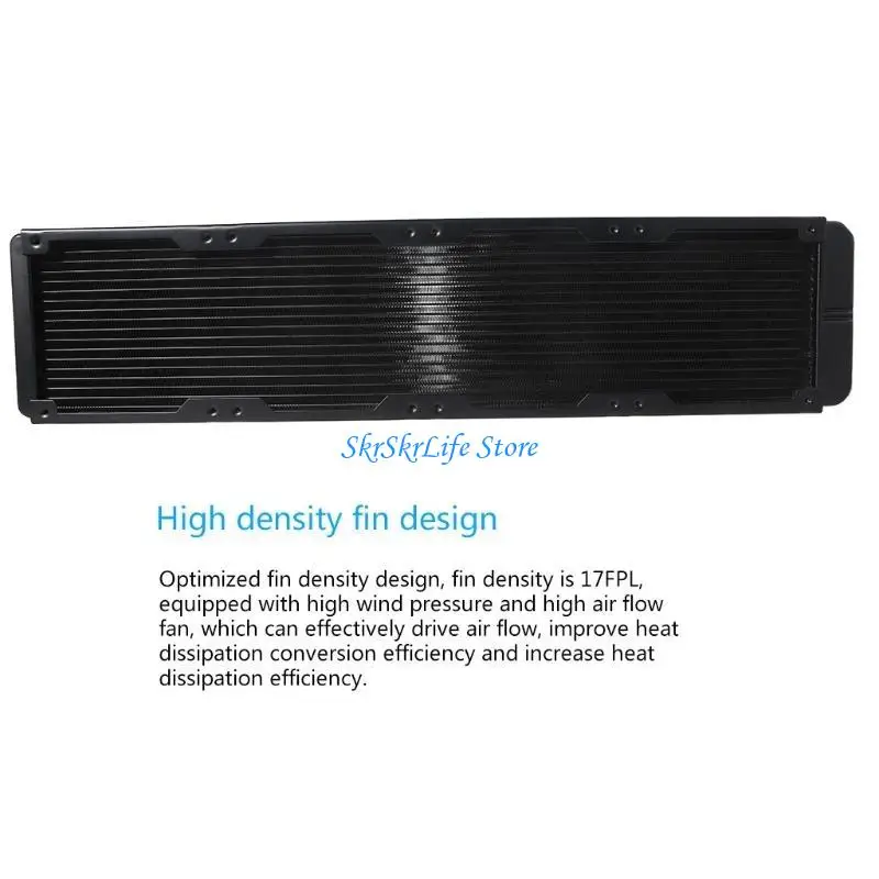 

E65E Multi-Port G1/4 Thread Aluminum Radiator 480mm For Computer Water Cooling System
