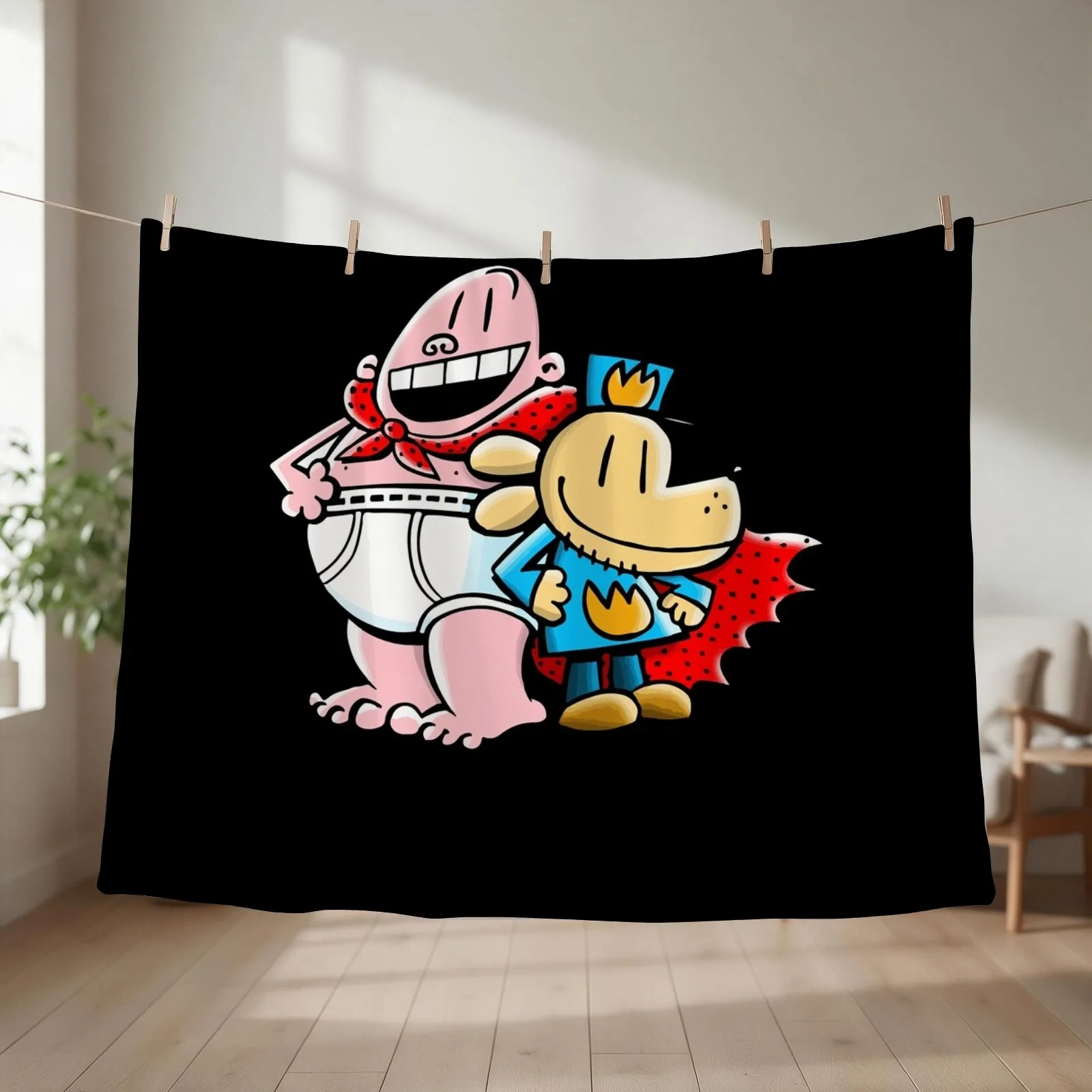 Mens Funny Captain Underpants Throw Blanket couch cozy soft plush fuzzy picnic outdoor blanket