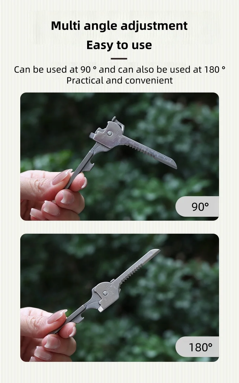 Multifunktions-Klappwerkzeug, Schlüsselanhänger, Öffner, Schraubendreher, EDC, 6-in-1-Utility, Outdoor, Survival, Rettung, Taschenzange, Schlüsselanhänger – Detail 4