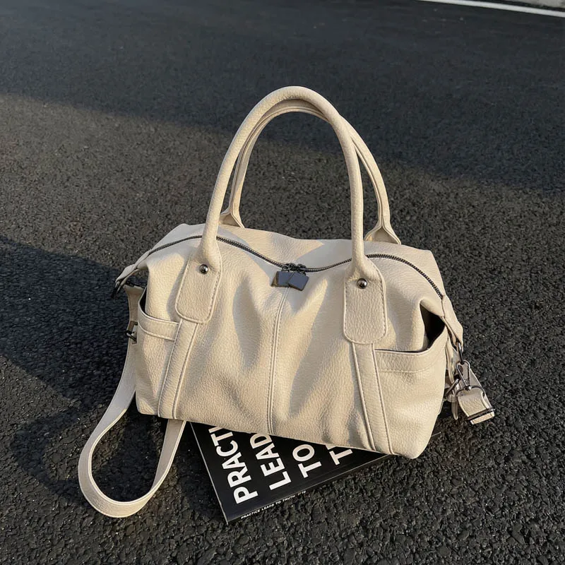 

Сумка из кожи личи, простая однотонная модная повседневная сумка, сумка через плечо из искусственной кожи, женская сумка с короткой ручкой