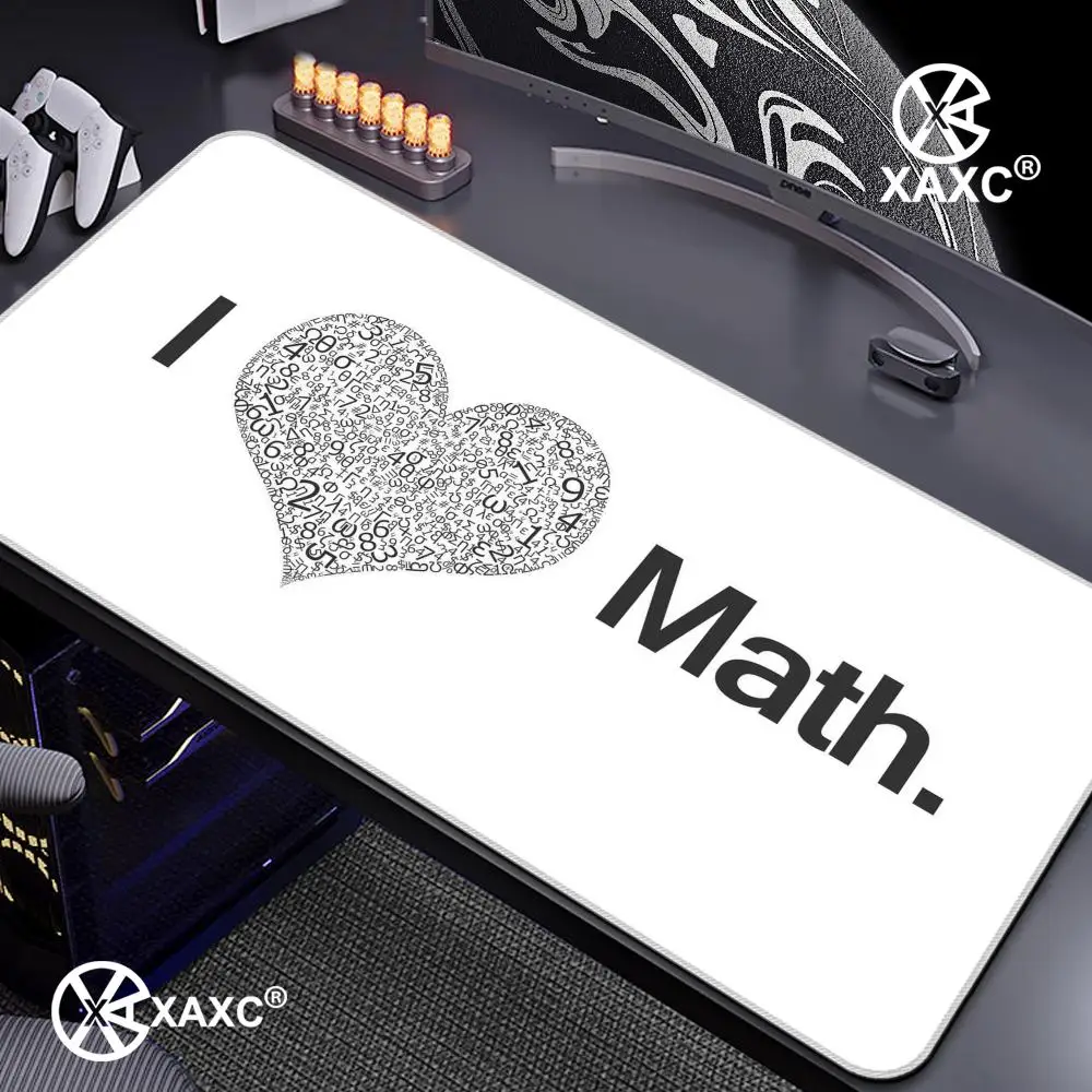 Geometric Math Formula Mouse Pad Large Keyboard Mouse Desk Pad XXL Non-Slip Rubber Gaming Mouse Pad Laptop Mouse Carpet HYBXXC