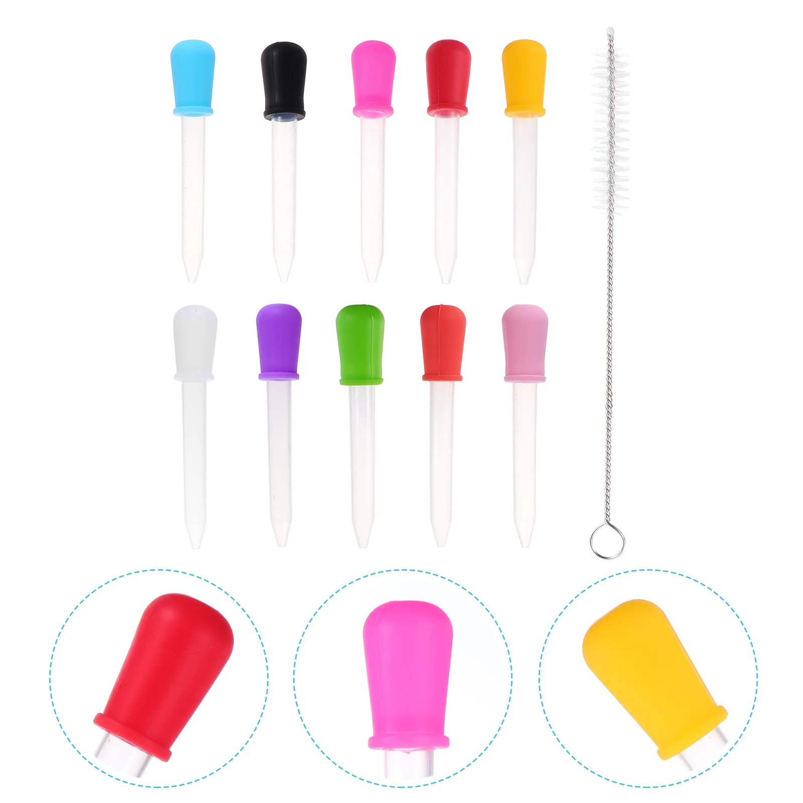 

10 Pcs Dropper Medicine Droppers for Kids Baby Liquid Graduated Silicone Pipette