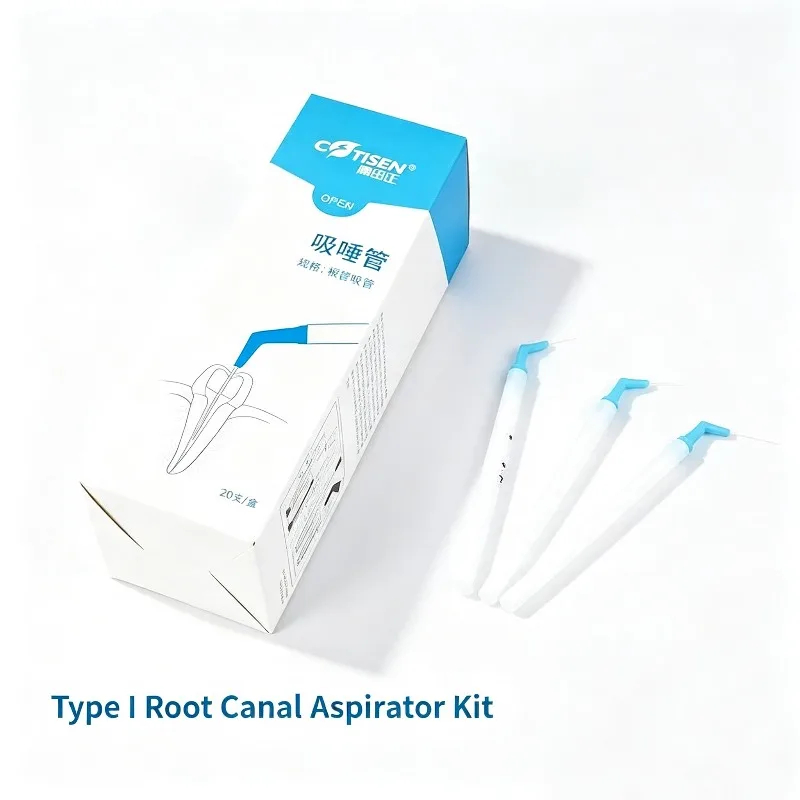 COTISEN Disposable Root Canal Suction Tube Saliva Ejector Independent Packing Flexible Plastic For Dentist Endodontic Supplies