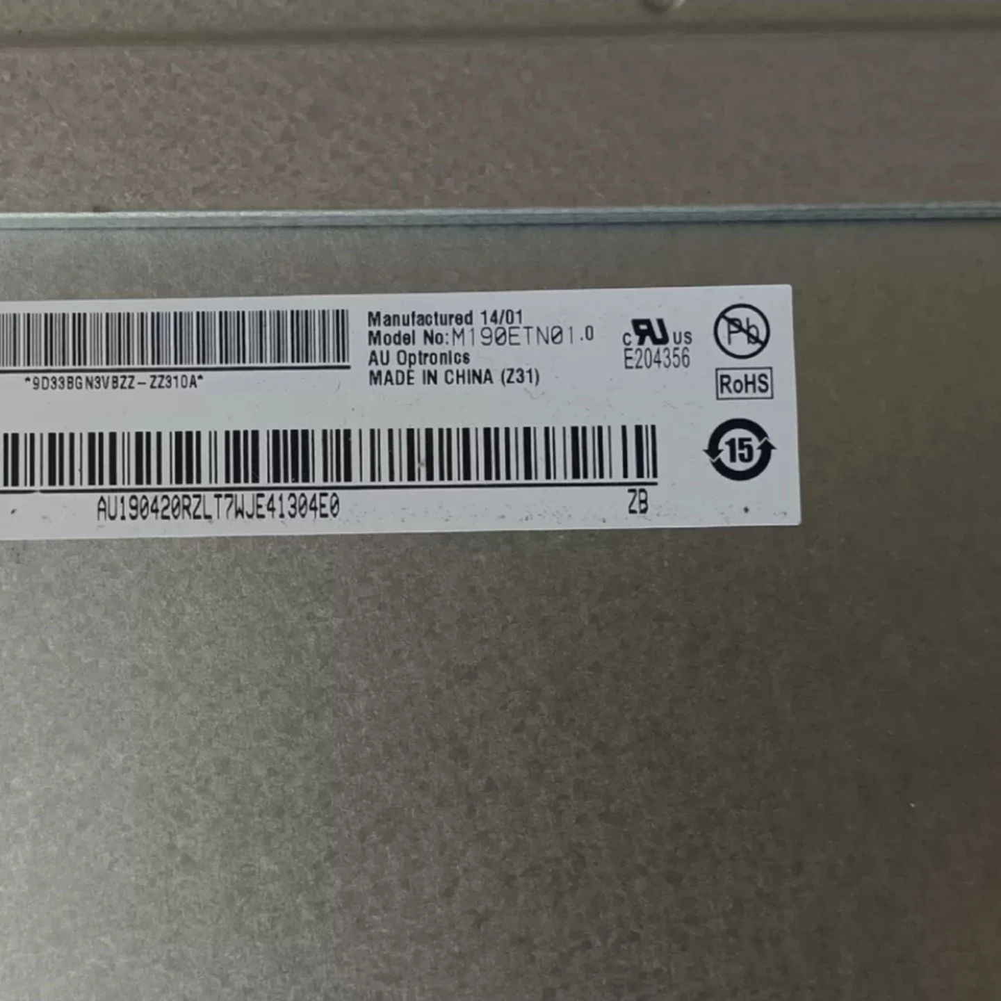 M190ETN01.0 brand new original 19 inch LCD display module 1280(RGB)×1024