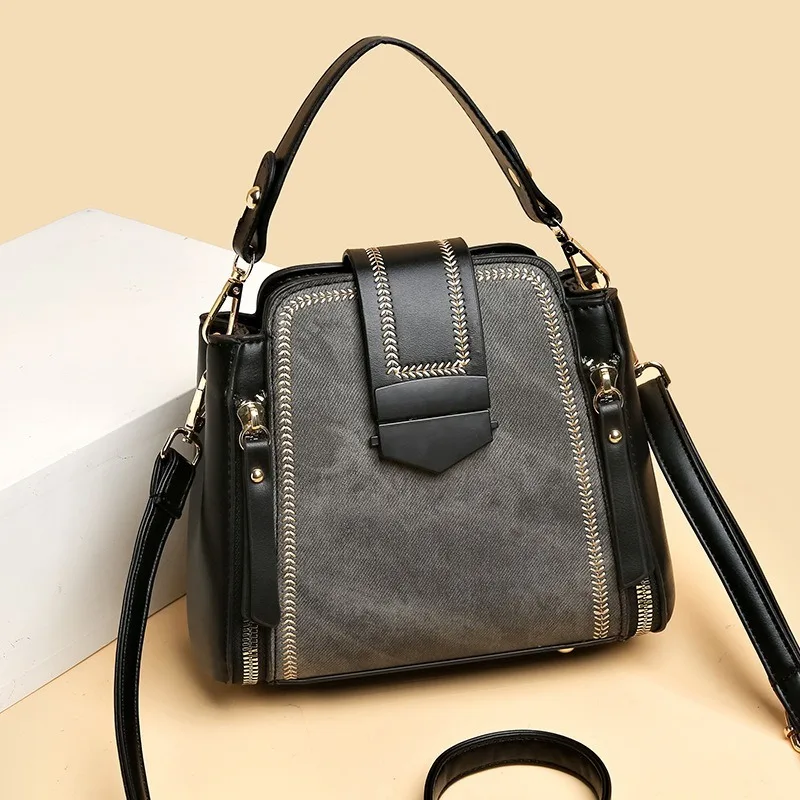 

Сумка на плечо из искусственной кожи, модная сумка в тон, дизайн на молнии, универсальная портативная сумка-мессенджер