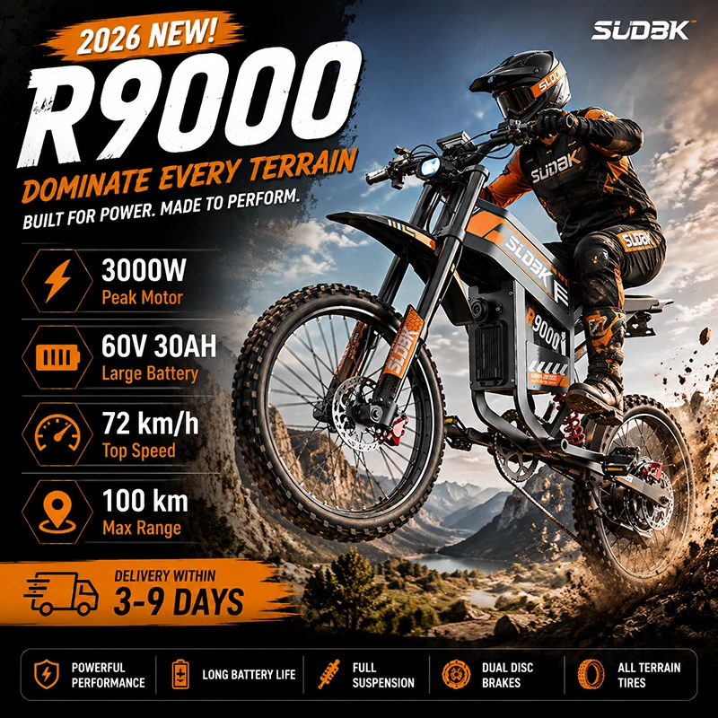 SLDBK R9000 Electric Bicycle 7000W Brushless Gearless Motors 60V30AH Lithium Battery Speed 80Kmh Adult Off Road MTB Ebike image 2